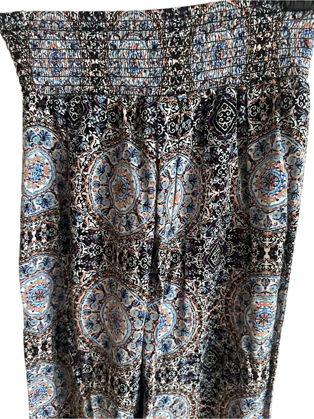 Printed Wide-Leg Palazzo Pants Multicolor s - Picture 4 of 6